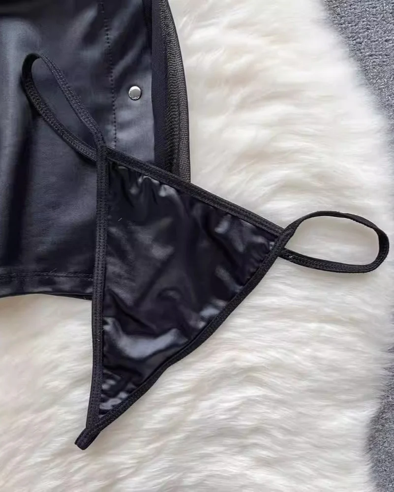 Dark Obsession Leather Lingerie Set - Image 3