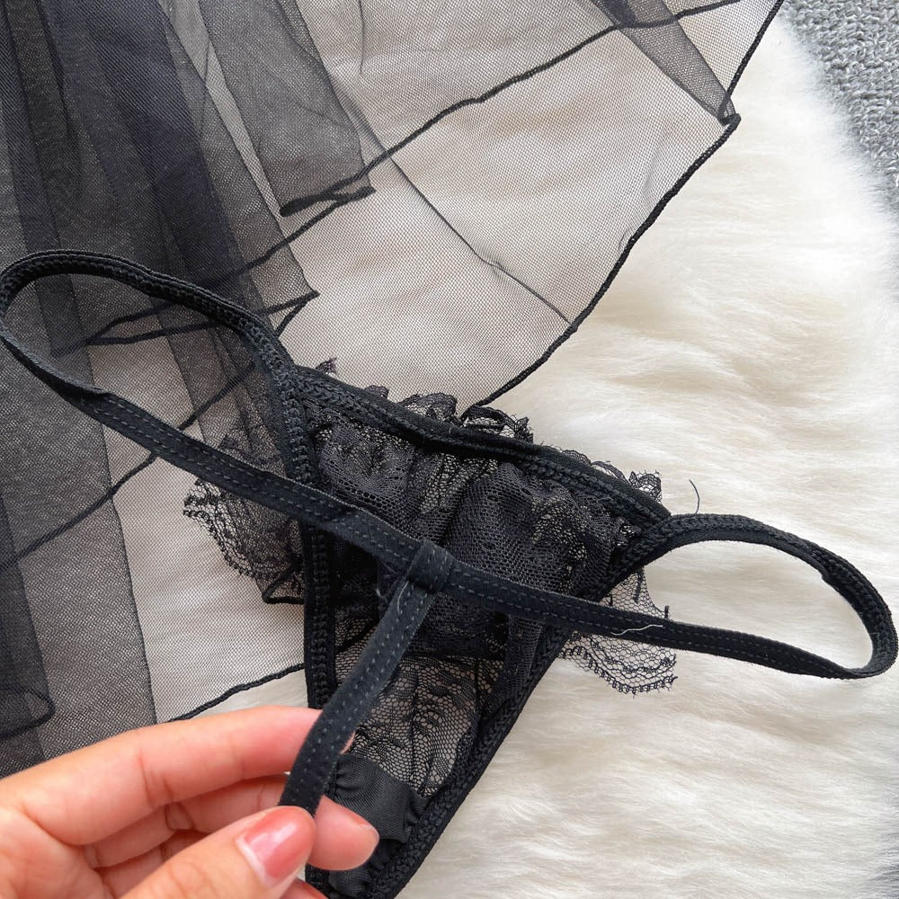 Soft Allure Lace Mesh Babydoll Lingerie - Image 5