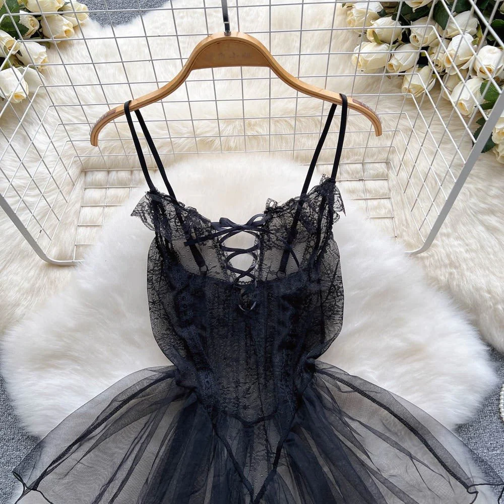 Soft Allure Lace Mesh Babydoll Lingerie - Image 6