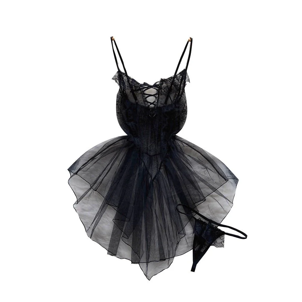 Soft Allure Lace Mesh Babydoll Lingerie - Image 7