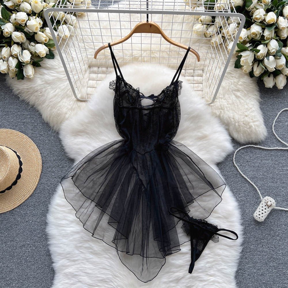 Soft Allure Lace Mesh Babydoll Lingerie - Image 8