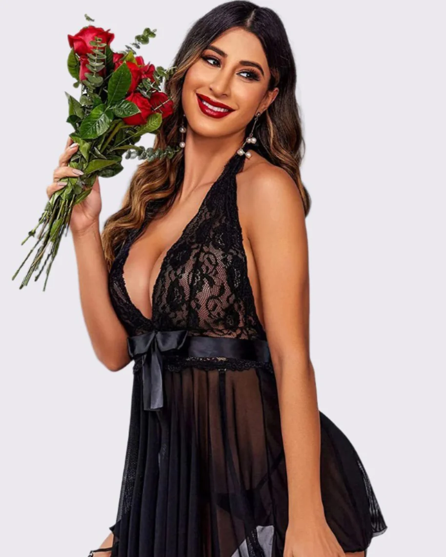 Dreamcatcher Sheer Elegance Babydoll Lingerie - Image 4