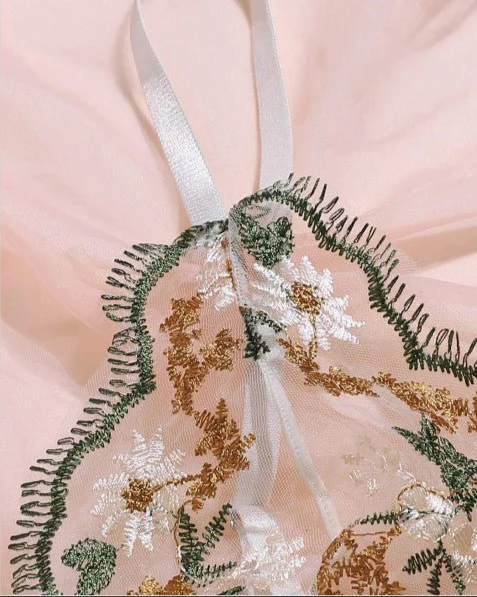 Wildflower Allure Sheer Three-Piece Lingerie Set - Image 3