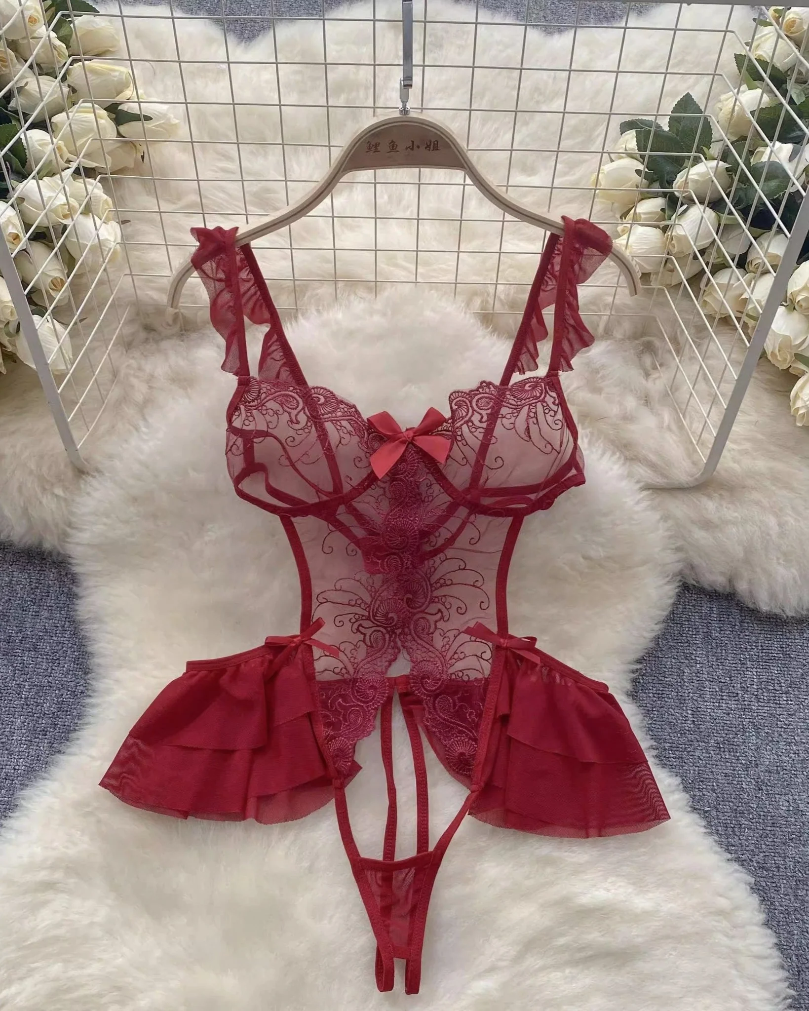 Juniper Scarlet Lace Bodysuit Lingerie - Image 5