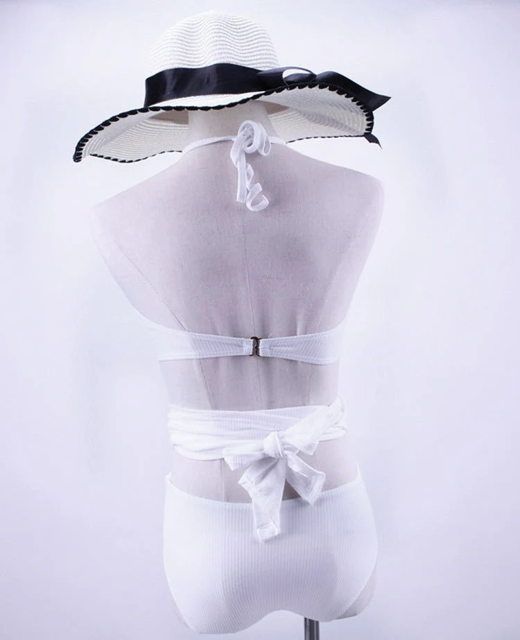 Kira One Piece Halter Neck Monikini Swimsuit - Image 5