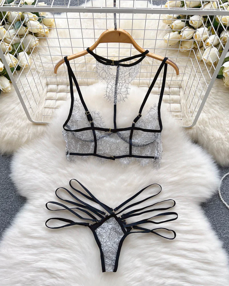 Fleur Noir Strappy Lingerie - Image 6