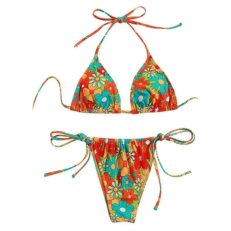 Leona Two Piece Swimsuit Piece High Waist Bikini Swim Suit Set - Image 3