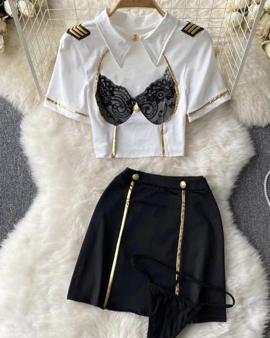 Captain's Charm Aviation-Themed Lingerie Set - Image 10