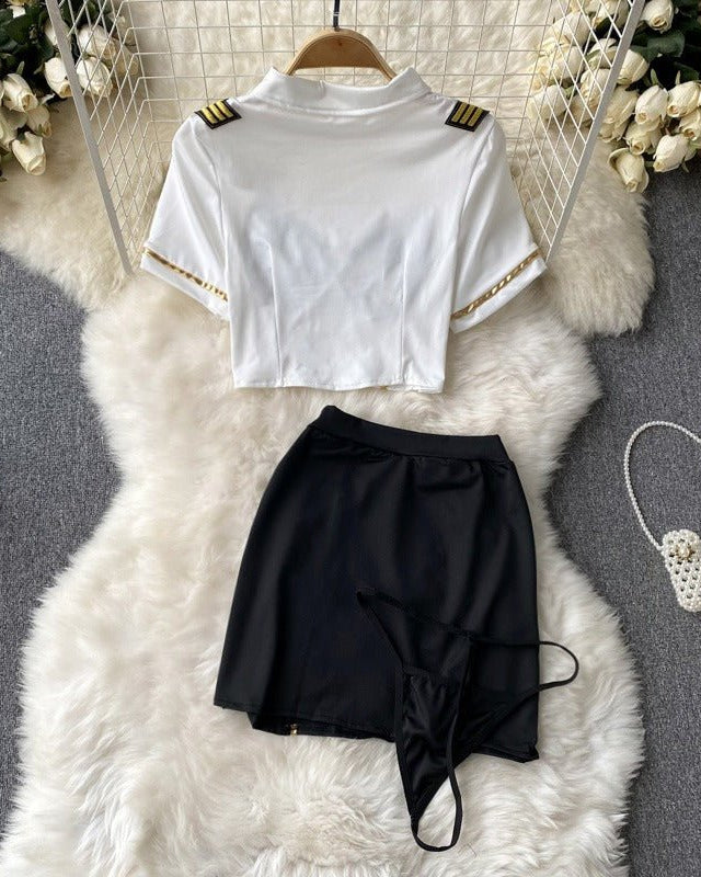 Captain's Charm Aviation-Themed Lingerie Set - Image 5