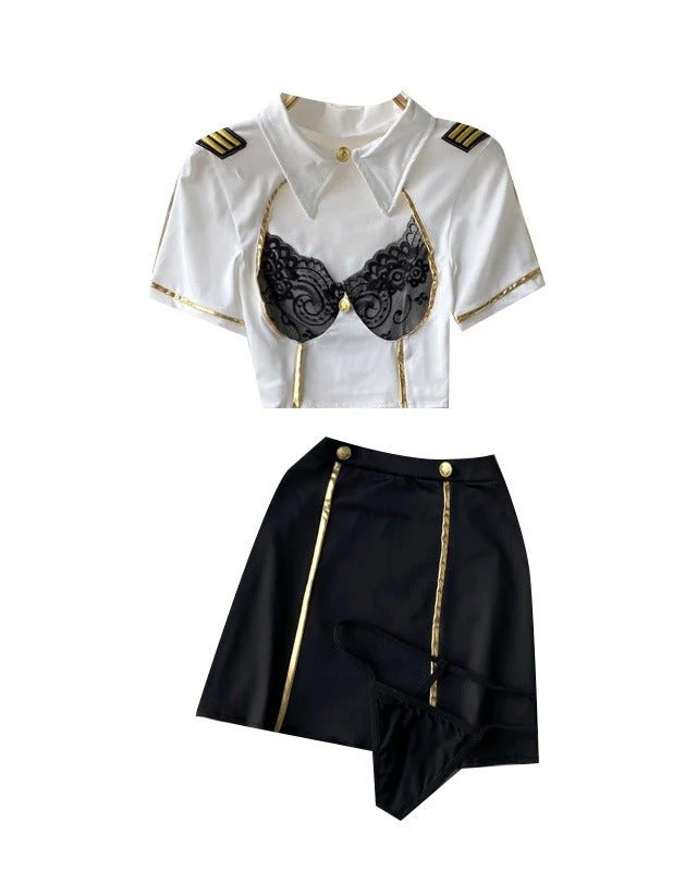 Captain's Charm Aviation-Themed Lingerie Set - Image 8