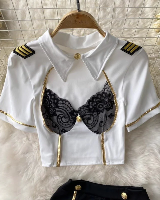 Captain's Charm Aviation-Themed Lingerie Set - Image 9
