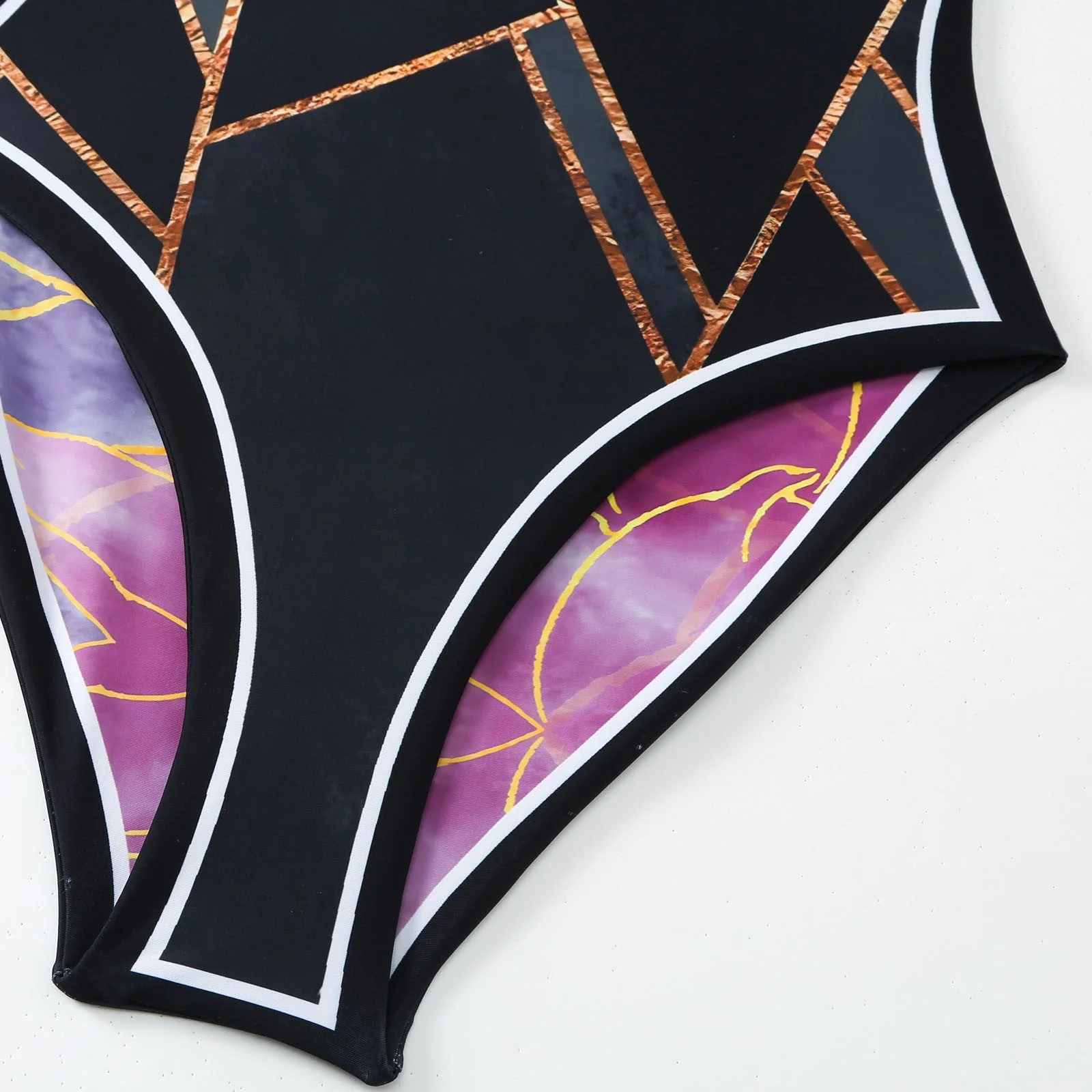 Reversible One Piece Black Tie Up Swimsuit With Wrap Around Tie Up Sarong Skirt By Sinderella - Image 5