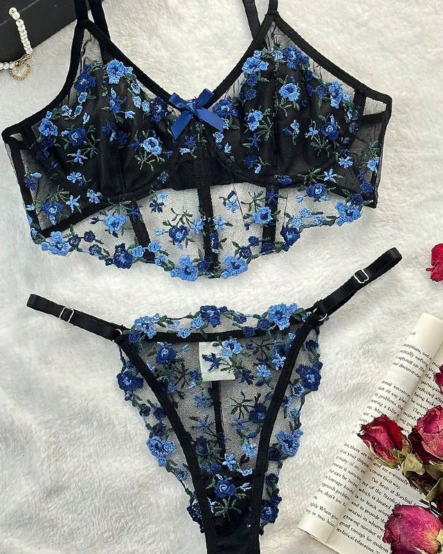 Rosé All Dazed Sheer Embroidered Lingerie - Image 5