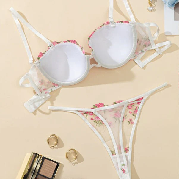 Soft Girl Bloom Floral Embroidered Lingerie - Image 4