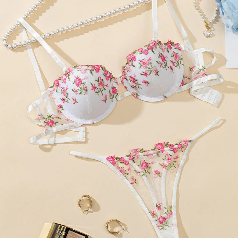 Soft Girl Bloom Floral Embroidered Lingerie - Image 5