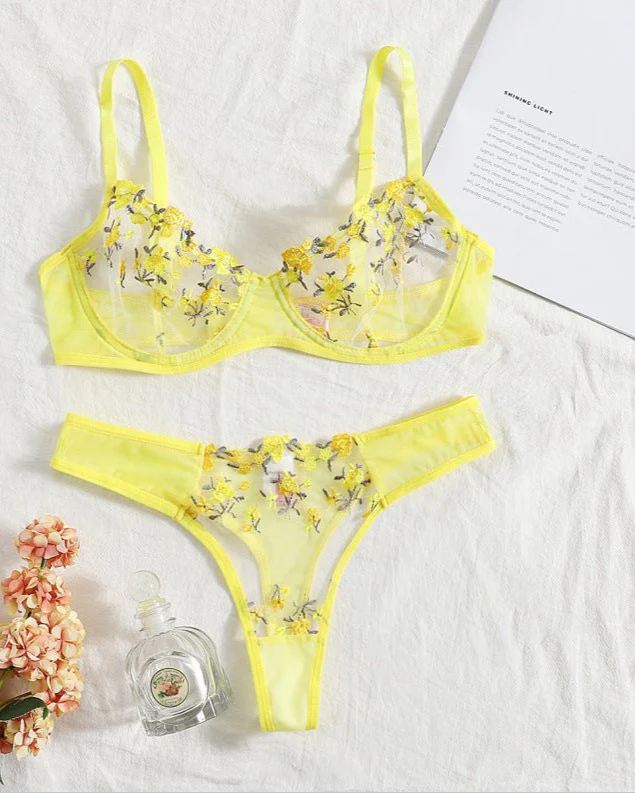 Stop & Stare Sheer Mesh Bra & Thong Lingerie - Image 6