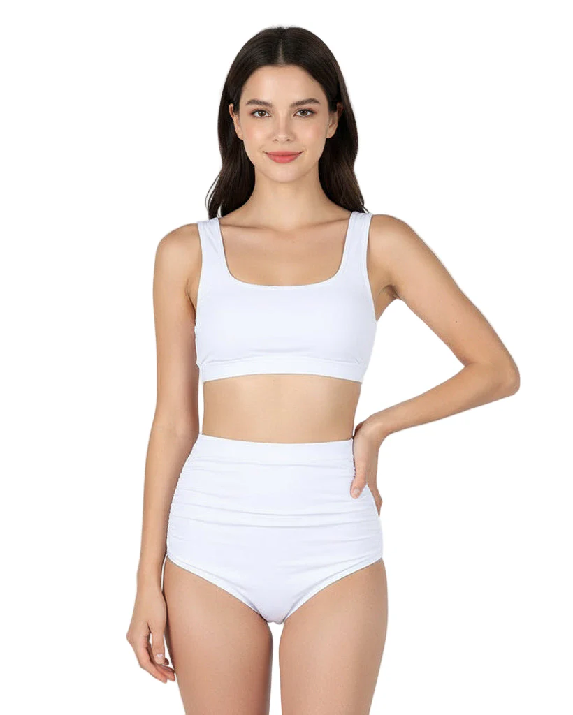 Valeria Two Peice Piece High Waist Bikini Swim Suit Set - Image 5